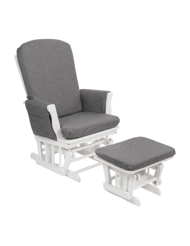 Quax - Gliding Chair- Blanc -  Coussins Linen Gris